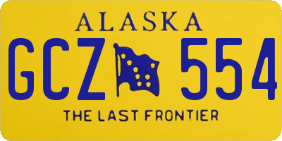 AK license plate GCZ554