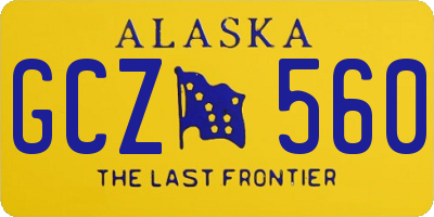 AK license plate GCZ560