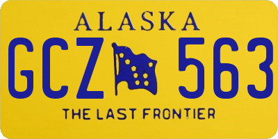 AK license plate GCZ563