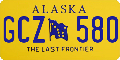 AK license plate GCZ580