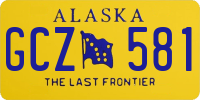 AK license plate GCZ581