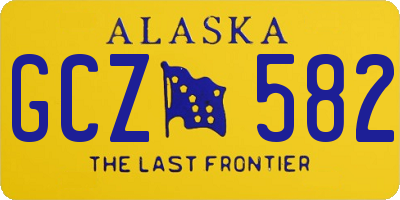 AK license plate GCZ582