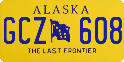 AK license plate GCZ608