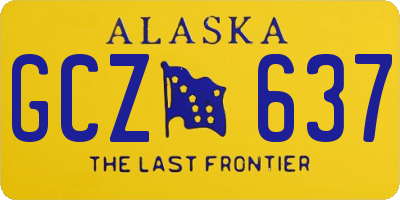 AK license plate GCZ637
