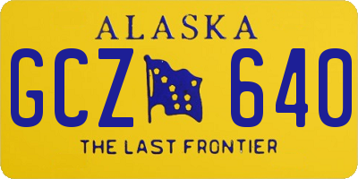 AK license plate GCZ640