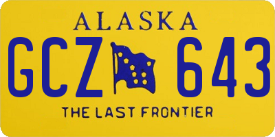 AK license plate GCZ643