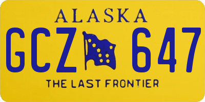 AK license plate GCZ647