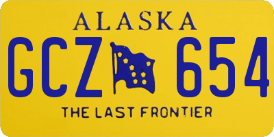 AK license plate GCZ654
