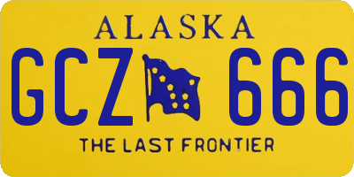 AK license plate GCZ666