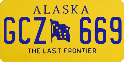 AK license plate GCZ669