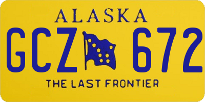AK license plate GCZ672
