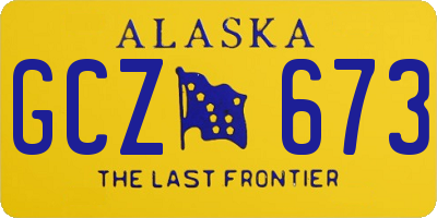 AK license plate GCZ673