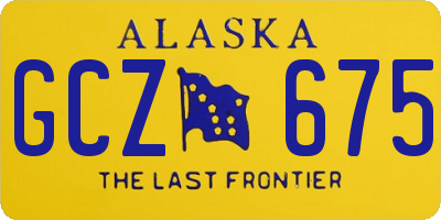 AK license plate GCZ675