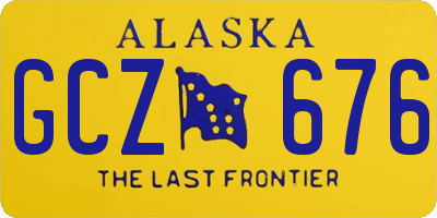 AK license plate GCZ676