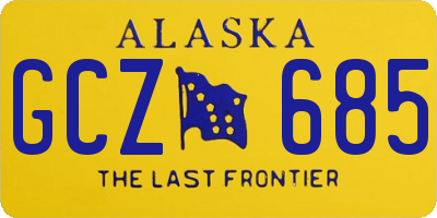 AK license plate GCZ685