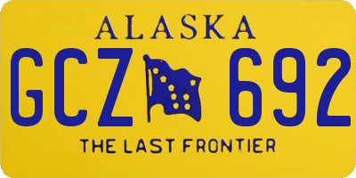 AK license plate GCZ692