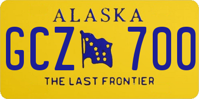 AK license plate GCZ700