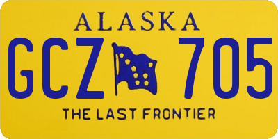 AK license plate GCZ705