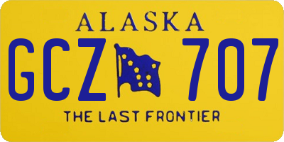 AK license plate GCZ707