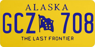 AK license plate GCZ708