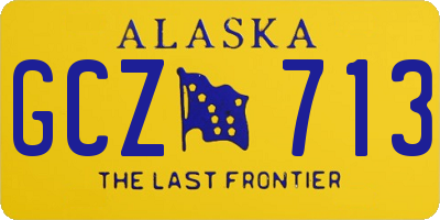 AK license plate GCZ713