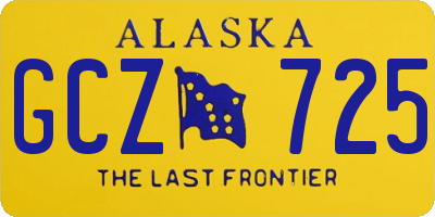 AK license plate GCZ725
