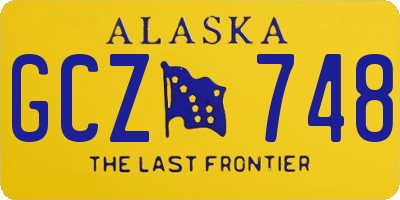 AK license plate GCZ748