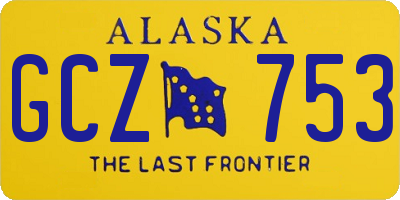 AK license plate GCZ753