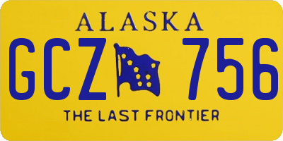 AK license plate GCZ756