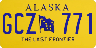AK license plate GCZ771