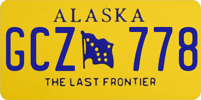AK license plate GCZ778