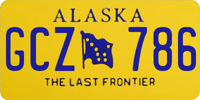 AK license plate GCZ786