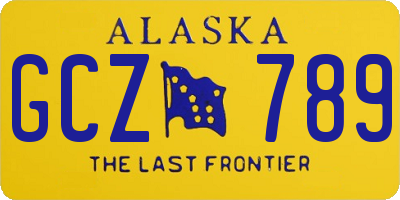AK license plate GCZ789