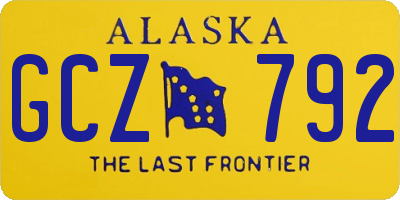 AK license plate GCZ792