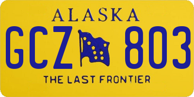 AK license plate GCZ803