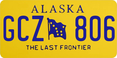 AK license plate GCZ806