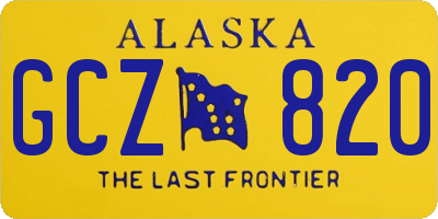 AK license plate GCZ820