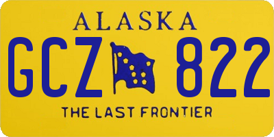 AK license plate GCZ822