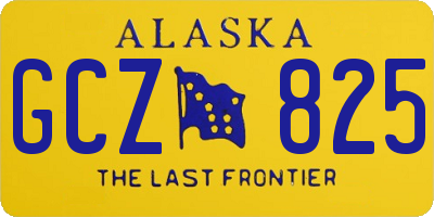 AK license plate GCZ825