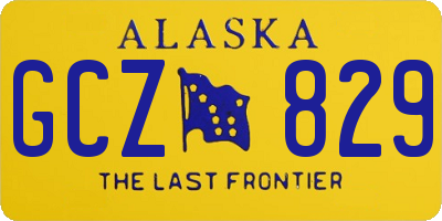 AK license plate GCZ829
