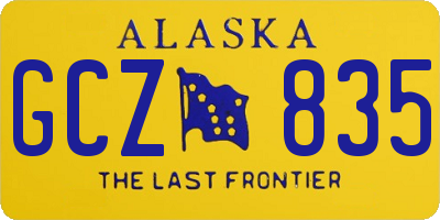 AK license plate GCZ835