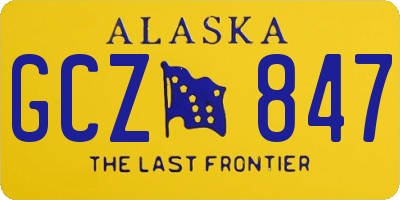 AK license plate GCZ847