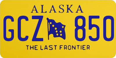 AK license plate GCZ850