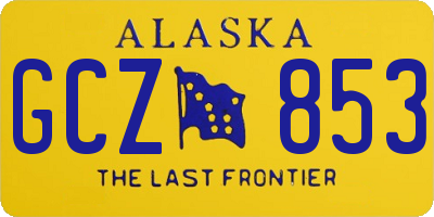 AK license plate GCZ853