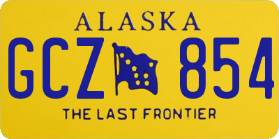 AK license plate GCZ854