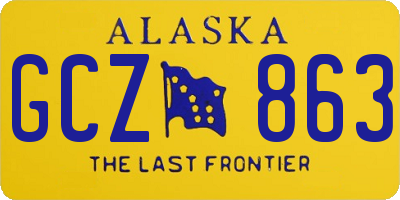 AK license plate GCZ863