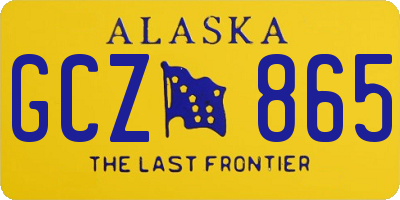 AK license plate GCZ865