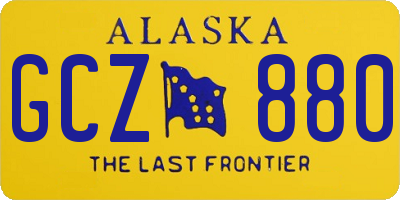 AK license plate GCZ880