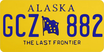 AK license plate GCZ882
