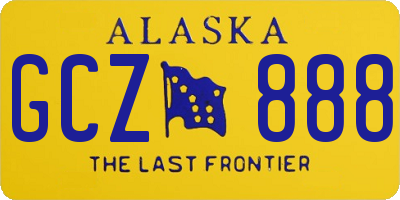 AK license plate GCZ888